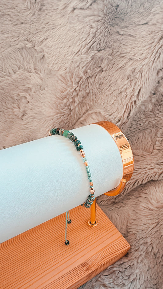 Thread Adjustable Rakhri - Greens