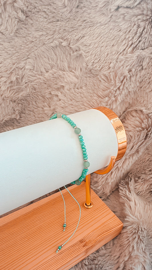 Thread Adjustable Rakhri - Sea Green