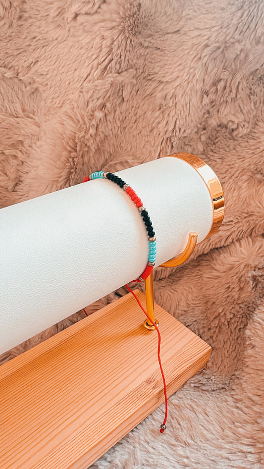 Thread Adjustable Rakhri -Red