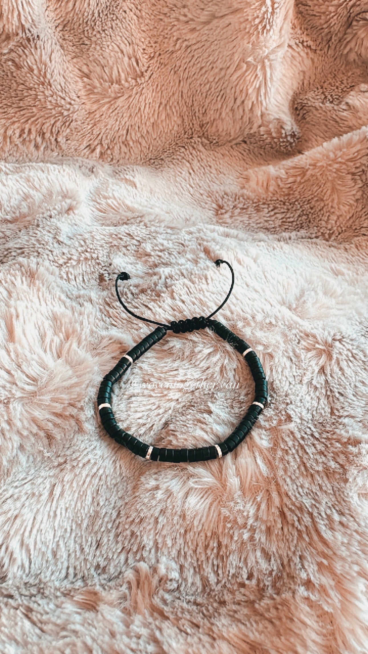 Black Natural Stone x Silver