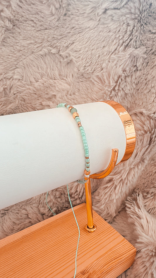 Thread Adjustable Rakhri - Mint Green