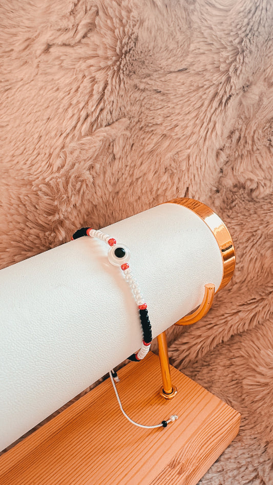 Thread Adjustable Rakhri - Red Evil Eye