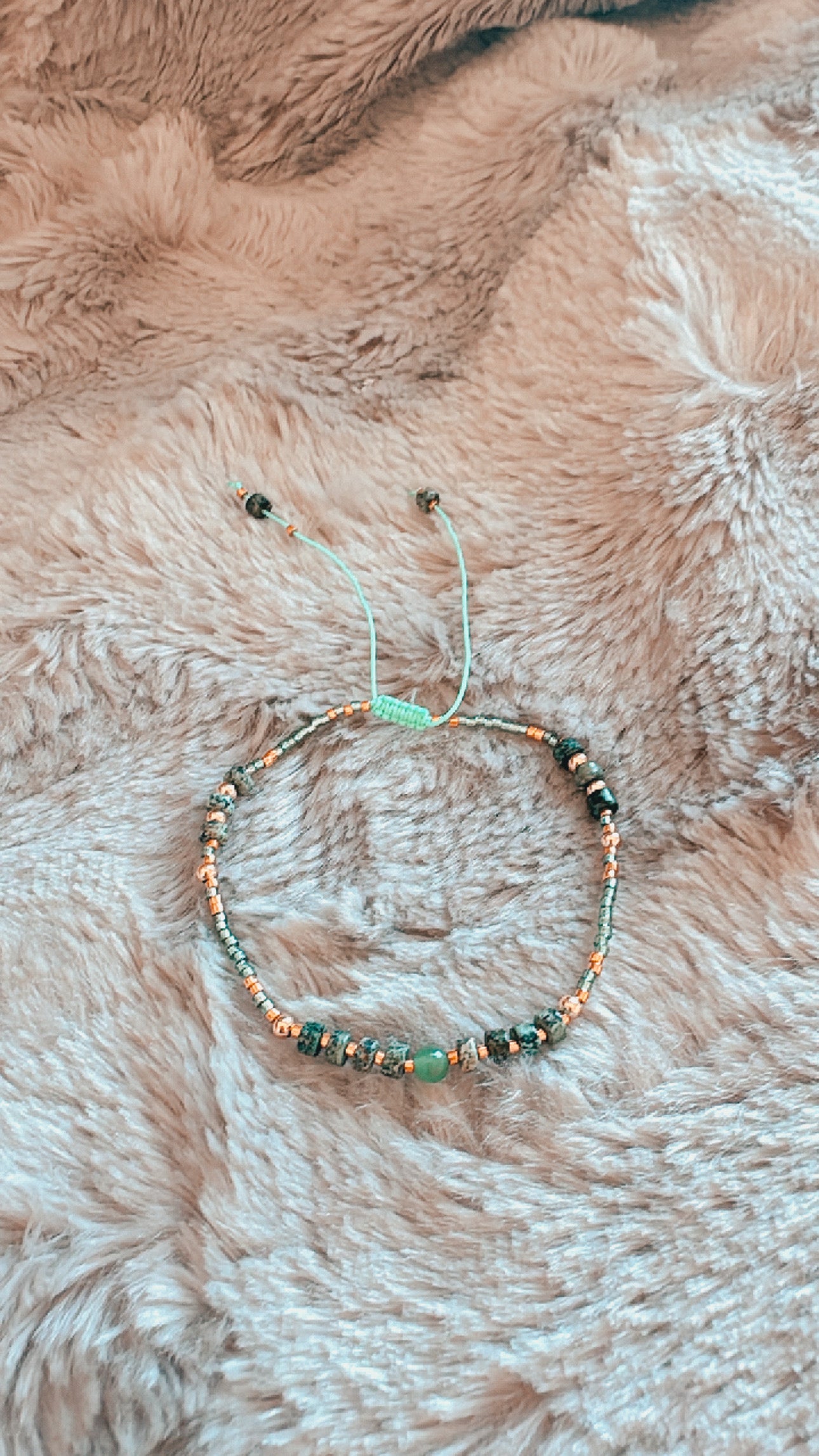 Thread Adjustable Rakhri - Greens
