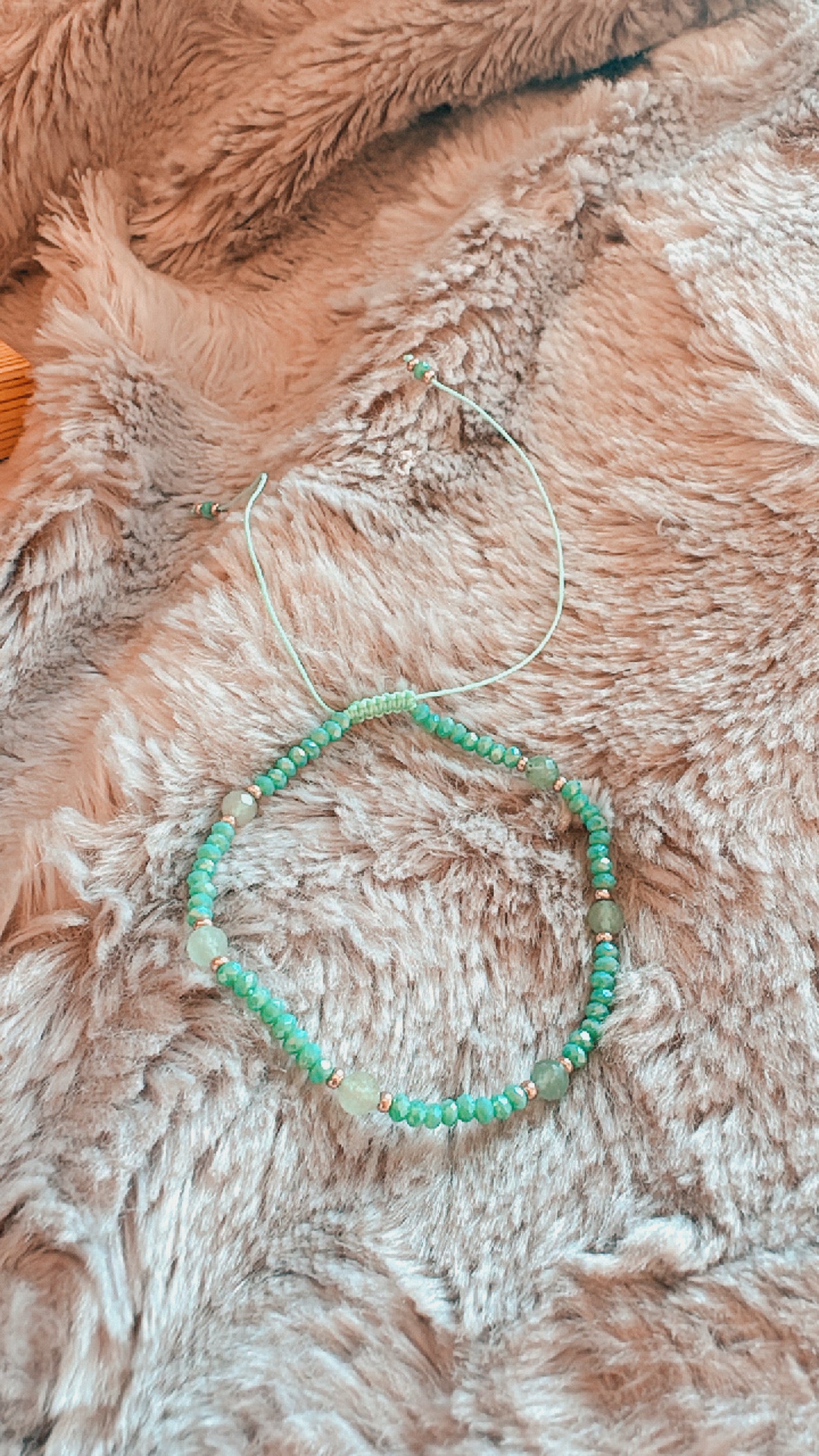 Thread Adjustable Rakhri - Sea Green