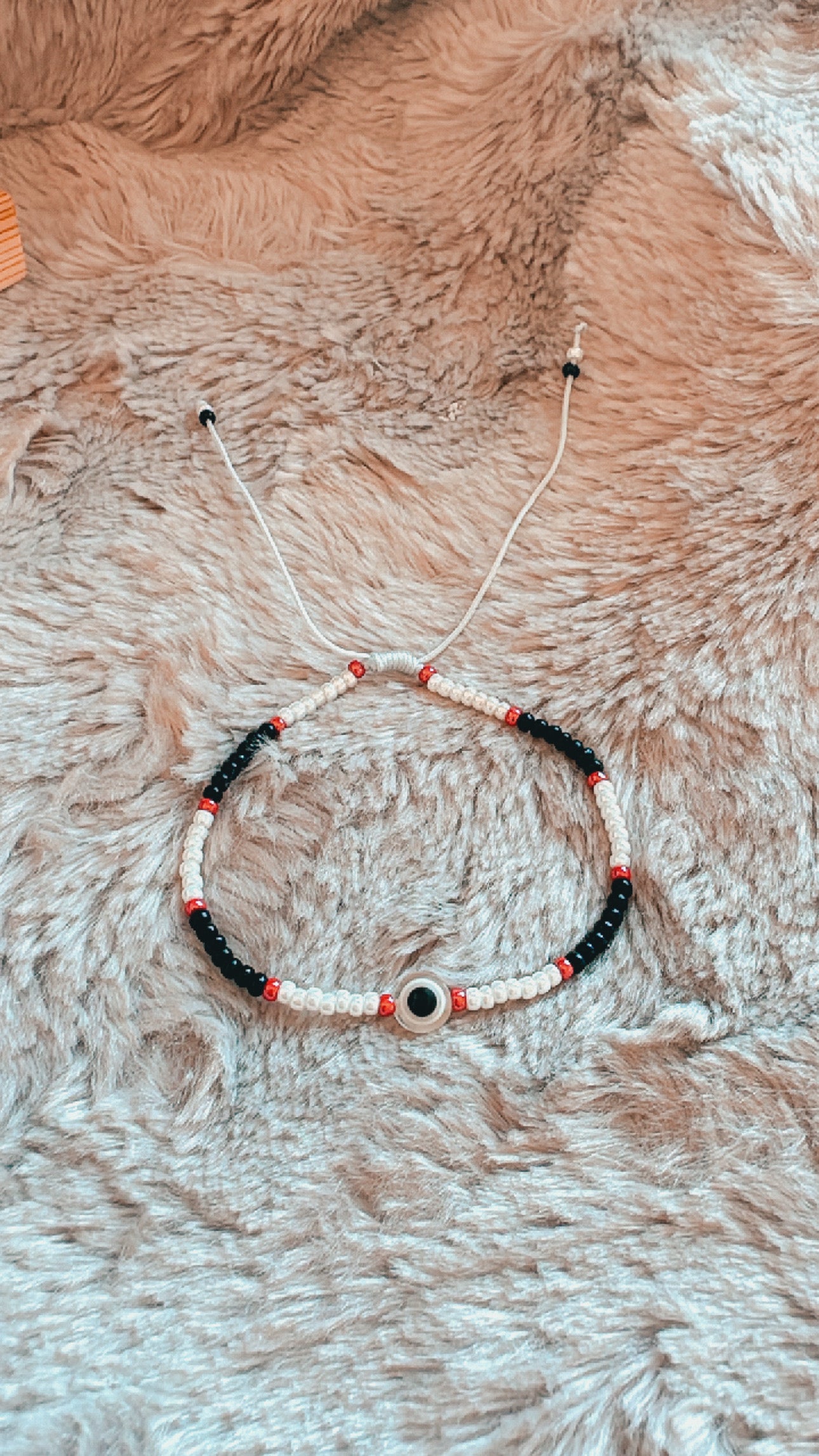Thread Adjustable Rakhri - Red Evil Eye