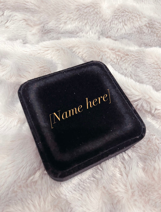 Personalized Black Velvet Box