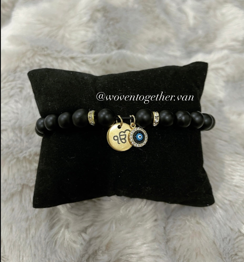 Gold Engraved Religious Symbol x Evil Eye