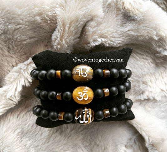 Tiger Eye x White Religious Symbol