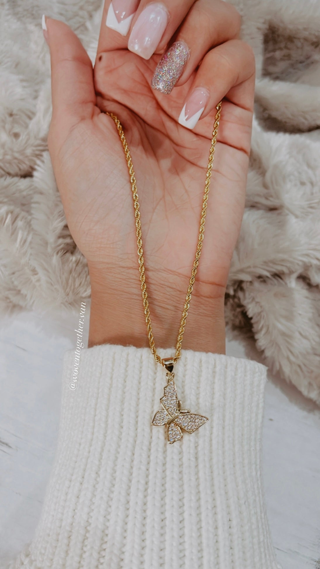 Butterfly x 18k Gold Plated Necklace