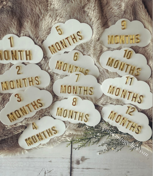 12 Month Baby Milestone Clouds